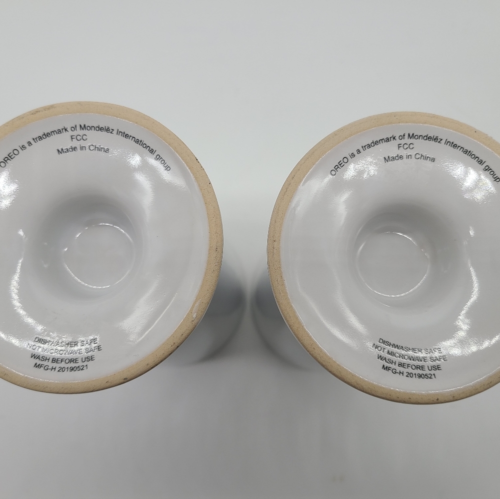 2 Ceramic Oreo Milkshake Ice Cream Mugs - Picture 3 of 3
